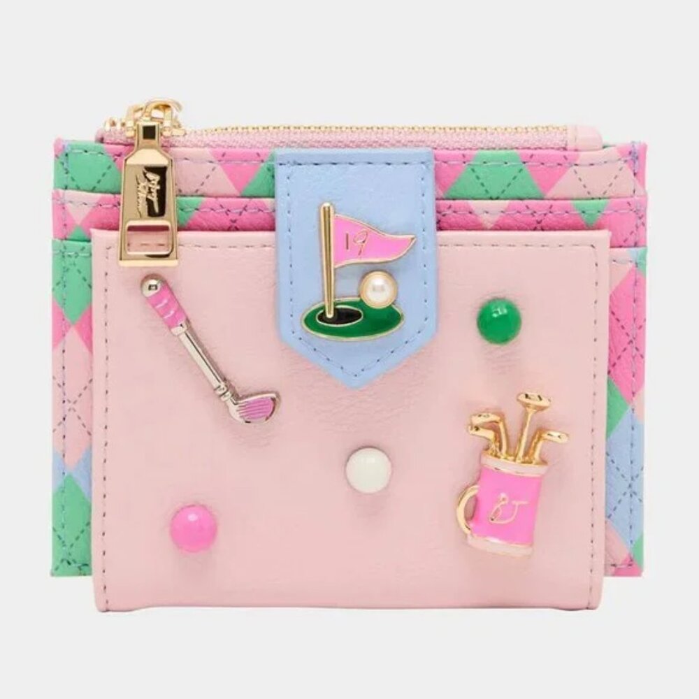 Betsey Johnson 19th Hole Wallet Pink Multi NWT